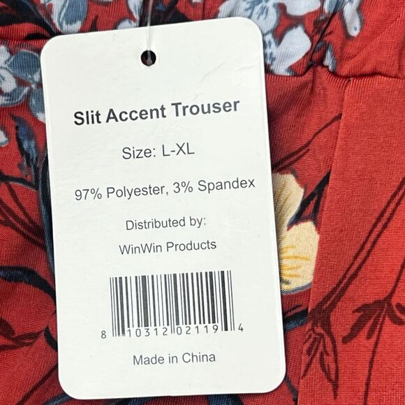 Lildy Pants Women Large Boho Festival Style Floral Casual Summer Wide Slit Leg - Picture 12 of 14